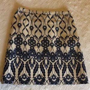 J Crew Floral Print Lined Skirt